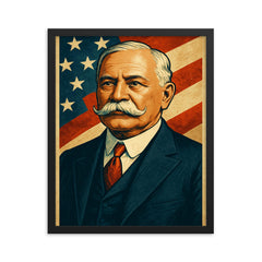 Charles Curtis framed print on a plain backdrop in size 16"x20".