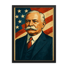 Charles Curtis framed print on a plain backdrop in size 18"x24".
