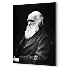 Charles Darwin metal print mockup