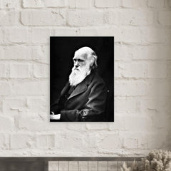 Charles Darwin metal print mockup