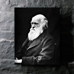Charles Darwin metal print mockup