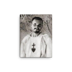 Charles de Foucauld canvas print on a plain backdrop in size 12"x16".