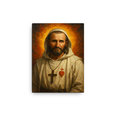 Charles de Foucauld canvas print on a plain backdrop in size 12"x16".