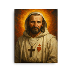 Charles de Foucauld canvas print on a plain backdrop in size 16"x20".