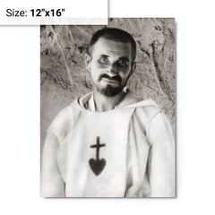 Charles de Foucauld metal print on a plain backdrop in size 12"x16".