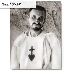 Charles de Foucauld metal print on a plain backdrop in size 18"x24".