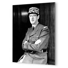 Charles de Gaulle metal print mockup
