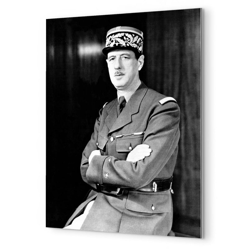 Charles de Gaulle metal print mockup