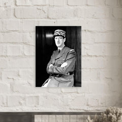 Charles de Gaulle metal print mockup