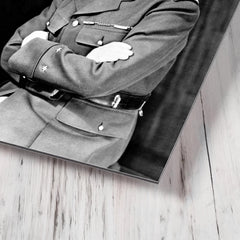 Charles de Gaulle metal print mockup