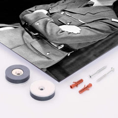 Charles de Gaulle metal print mockup