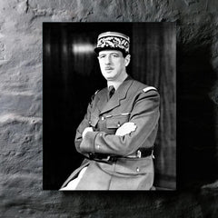 Charles de Gaulle metal print mockup