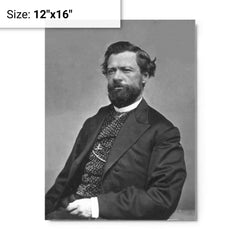 Charles Debrille Poston metal print on a plain backdrop in size 12"x16".