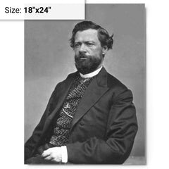 Charles Debrille Poston metal print on a plain backdrop in size 18"x24".