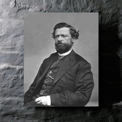 Charles Debrille Poston metal print mockup