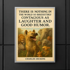 charles dickens quote laughter and good humor hyena giggles poster poster 5