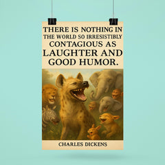 charles dickens quote laughter and good humor hyena giggles poster poster 6