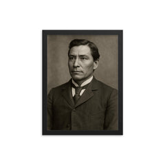 Charles Eastman framed print on a plain backdrop in size 12"x16".
