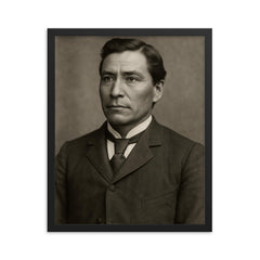 Charles Eastman framed print on a plain backdrop in size 16"x20".