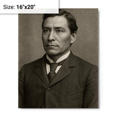 Charles Eastman metal print on a plain backdrop in size 16"x20".