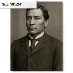 Charles Eastman metal print on a plain backdrop in size 18"x24".