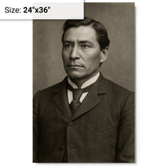 Charles Eastman metal print on a plain backdrop in size 24"x36".