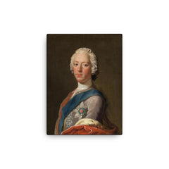 Charles Edward Stuart canvas print on a plain backdrop in size 12"x16".