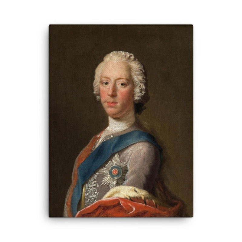 Charles Edward Stuart canvas print on a plain backdrop in size 18