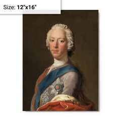 Charles Edward Stuart metal print on a plain backdrop in size 12"x16".