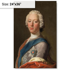 Charles Edward Stuart metal print on a plain backdrop in size 24"x36".