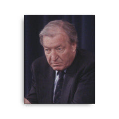 Charles Haughey canvas print on a plain backdrop in size 16"x20".