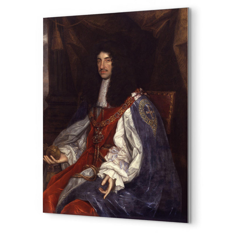 Charles II of England metal print mockup