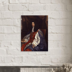 Charles II of England metal print mockup