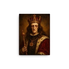 Charles II of Spain canvas print on a plain backdrop in size 12"x16".