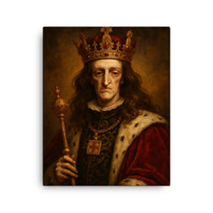 Charles II of Spain canvas print on a plain backdrop in size 16"x20".