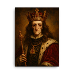 Charles II of Spain canvas print on a plain backdrop in size 18"x24".