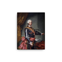 Charles III of Spain canvas print on a plain backdrop in size 12"x16".
