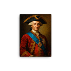 Charles III of Spain canvas print on a plain backdrop in size 12"x16".