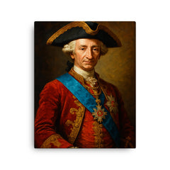 Charles III of Spain canvas print on a plain backdrop in size 16"x20".
