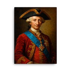 Charles III of Spain canvas print on a plain backdrop in size 18"x24".