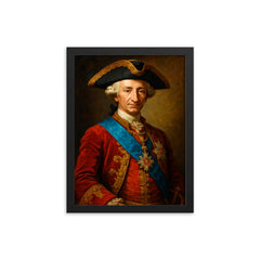 Charles III of Spain framed print on a plain backdrop in size 12"x16".