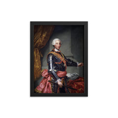 Charles III of Spain framed print on a plain backdrop in size 12"x16".