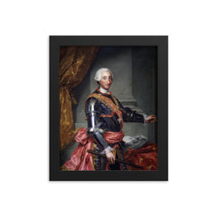 Charles III of Spain framed print on a plain backdrop in size 8"x10".