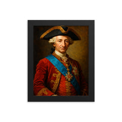 Charles III of Spain framed print on a plain backdrop in size 8"x10".