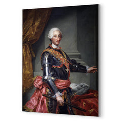 Charles III of Spain metal print mockup