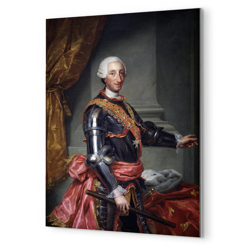 Charles III of Spain metal print mockup