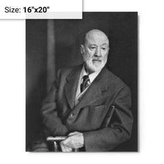 Charles Ives metal print on a plain backdrop in size 16"x20".