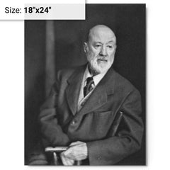 Charles Ives metal print on a plain backdrop in size 18"x24".