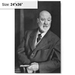 Charles Ives metal print on a plain backdrop in size 24"x36".