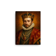 Charles IX of France canvas print on a plain backdrop in size 12"x16".